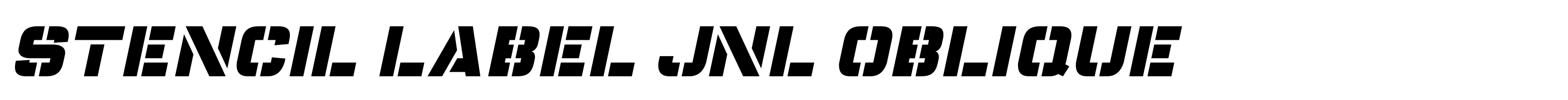 Stencil Label JNL Oblique